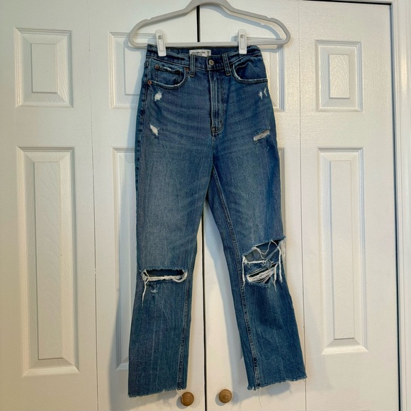 Abercrombie & Fitch Size 26 Curve Love The Ankle Straight Ultra High Rise - Picture 3 of 4